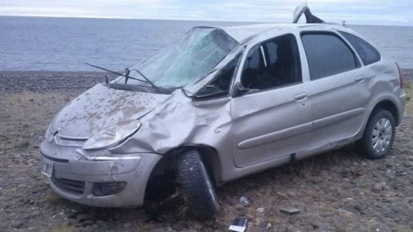 Herido leve tras volcar al norte de Caleta Olivia